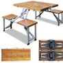 Foldable Aluminium Camping Table Suitcase with Chairs, Image 2