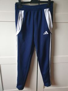 Adidas navy tracksuit bottoms age 11-12