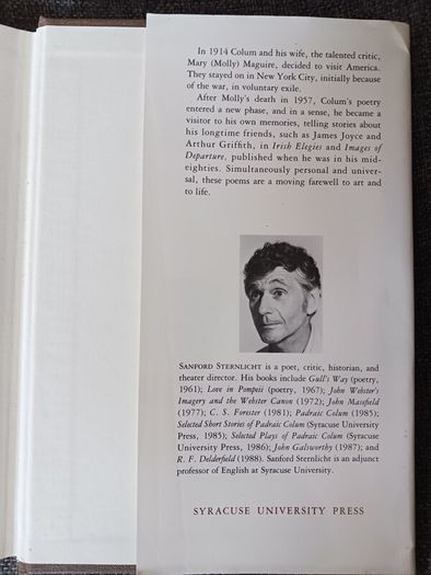 Selected Poems of Padraic Colum/1989/1st edition/ Syracuse University Press