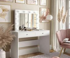 Monique Vanity table with Hollywood mirror LED