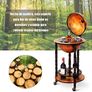 Wooden Globe Bar on Wheels, Bar Trolley, Home Bar, Wine Rack 45 x 45 x 88 cm Image 7