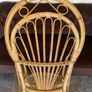 Vintage Franco Albini Style Cane and Bamboo Wicker Chair Mid Century Modern Boho Image 6