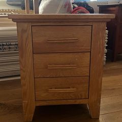 Oak bedside table
