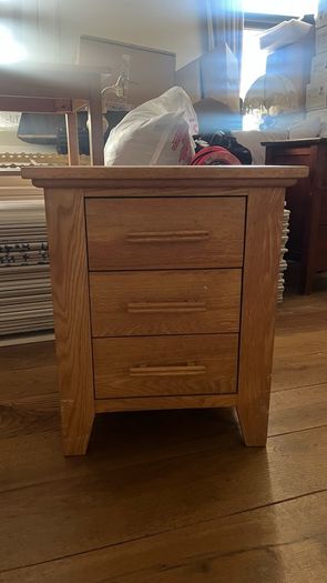 Oak bedside table