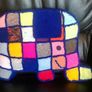 Hand Knit Patchwork Elephant Cushion Image 2