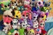 30 soft toys. Most of them Motsu beanie boos in different sizes