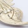 Vintage 925 Sterling Silver Filigree Flower Brooch Image 5