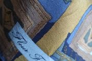 Vintage Fleur Fontaine silk scarf