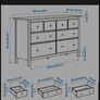 White Chest of Drawers Image 2