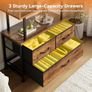 Shelves, Book Shelf with 5 Shelves, Bookcase with 3 Fabric Drawers, Shelf Unit Suitable for Bedroom Image 3
