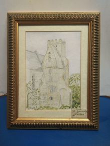 Watercolour St. Doulagh's Church, Fingal