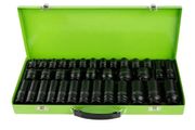 DSD Tools 1/2" Deep &amp; Shallow Impact Socket Set with Metal Case