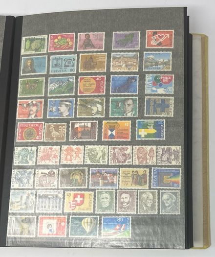 Collection: Switzerland (Helvetia) mainly, Malta, Gibraltar & Andorra Stamps mainy usd but a few mint on 38 pages