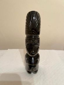 Hand Carved Black Gold Obsidian Figurine