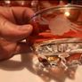 Exquisite pink hand etched heavy crystal set Image 2
