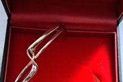 sterling silver diamond bangle