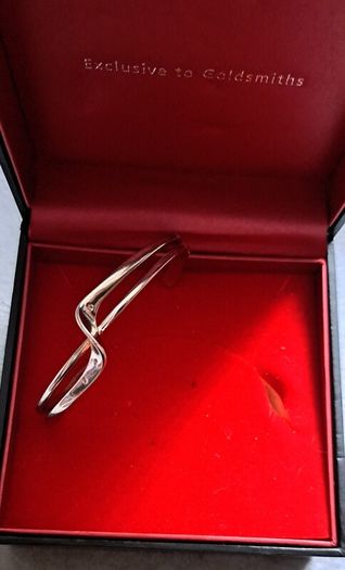 sterling silver diamond bangle