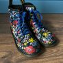 Vintage Dr Martens 1460 Floral Boots UK 2 Image 2