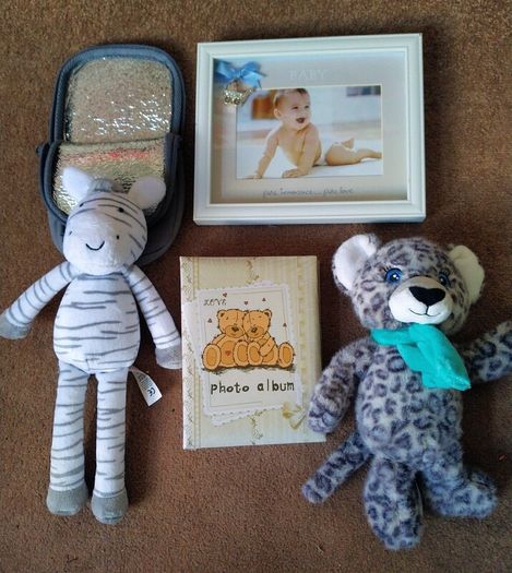 New unopened baby gifts suitable for making up baby hampers with