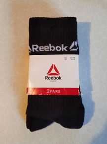 2 Pairs Of Black Reebok Crew Socks (new).