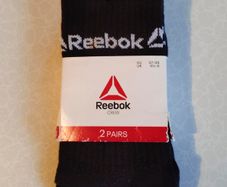 2 Pairs Of Black Reebok Crew Socks (new).