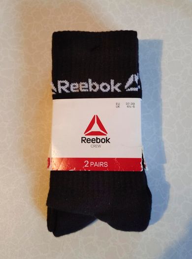 2 Pairs Of Black Reebok Crew Socks (new).
