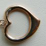 9ct Sold Gold  375 Heart pendant on 18" chain in original box Image 7