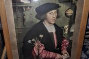 Large picture in wooden frame