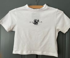 SIKSILK white crop ladies T-Shirt size 6