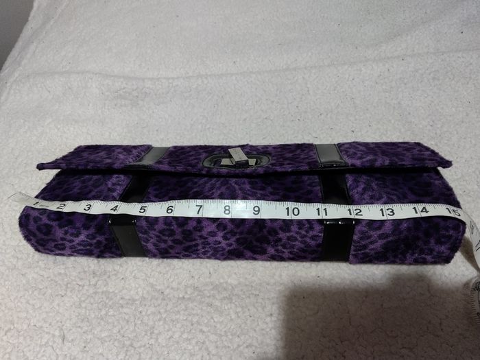 Beautiful Purple Velvet Clutch Bag, NEW