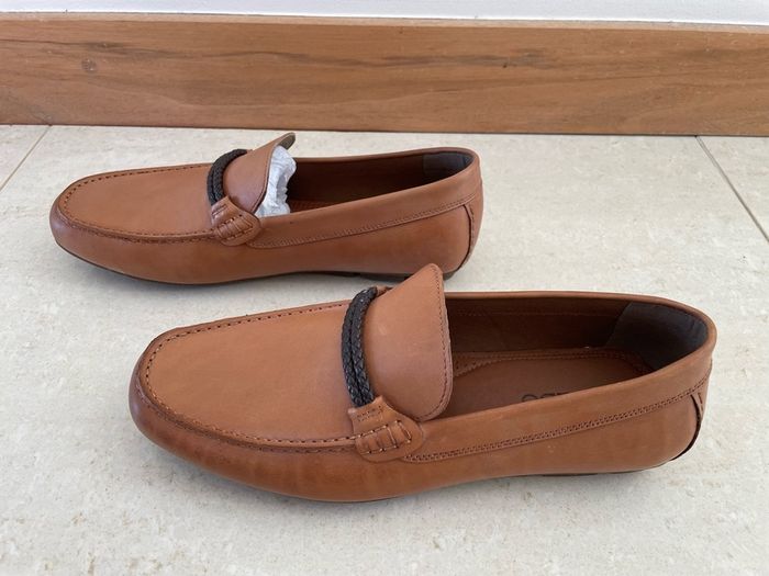 Aldo "Fildes" Leather Loafers - Cognac Tan - UK 8 / EU 42 - Brand New