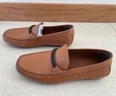Aldo "Fildes" Leather Loafers - Cognac Tan - UK 8 / EU 42 - Brand New