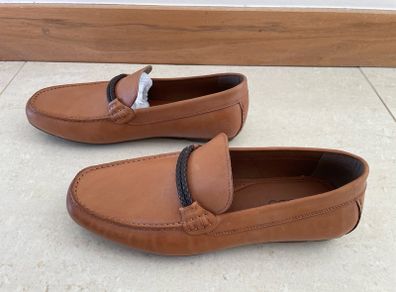 Aldo "Fildes" Leather Loafers - Cognac Tan - UK 8 / EU 42 - Brand New