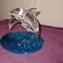 Leaping Dolphins Crystal statue Image 2