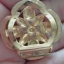 Vintage gold tone dress clip. Image 5
