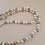 Classic Freshwater Pearl with Brass Beads Necklace Image 5