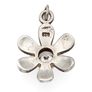 Vintage 935 Sterling Silver & Cubic Zirconia Flower Pendant Image 4