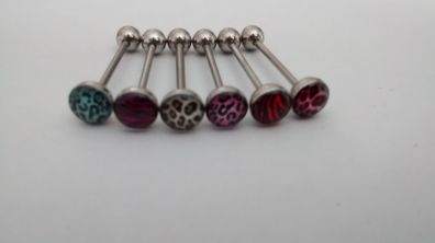 Animal Print Tongue Bars
