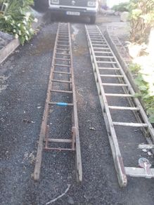 beautiful set of antique fire engine ladders circa1940s