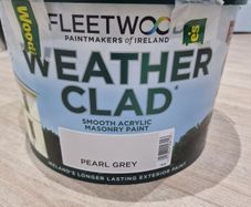 10 litre Fleetwood masonry paint Pearl Grey