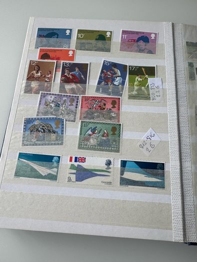 UK collection in stamp album