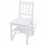 Three Piece Dining Set Pinewood White Image 5