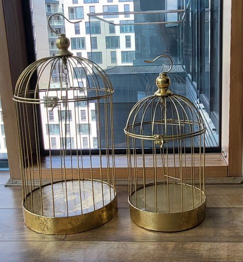 Gold decorative birdcages
