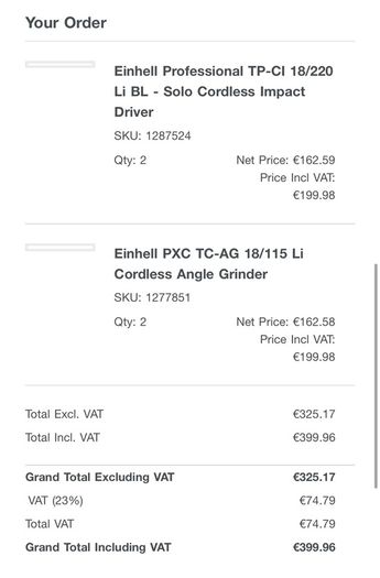 Einhell tools bundle