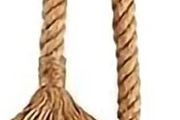Chandelier Pendant Novelty Rope, Vintage Loft Chandelier Hanging Lighting Lamp Rope Pendant Lamp Ceiling Lamp, Hemp Rope and Bamboo Pendant Lights Suspension Country Style 60CM
