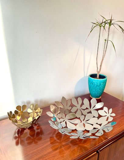 Vintage Ikea Brass Stockholm Fruit Bowl, Monica Mulder, Scandinavian