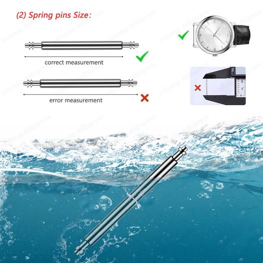 Stainless Steel Watch Spring Bars 8mm to 30mm 4 or 10 pcs