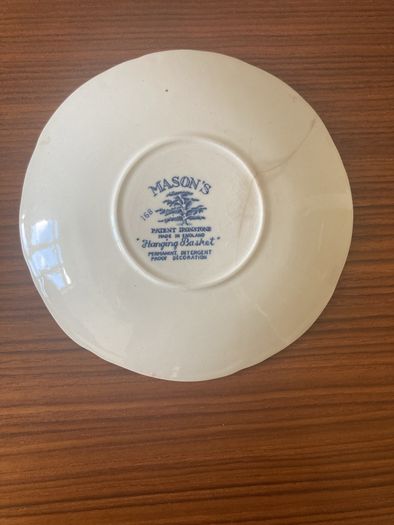 Mason Vintage "Ascot in Oak/Hanging Basket" China Saucers (5)