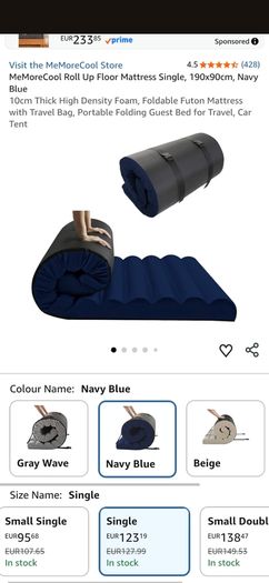 Roll up floor mattress