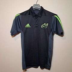 Adidas munster 2018 polo shirt size small ptp 20" black/green in like new condition